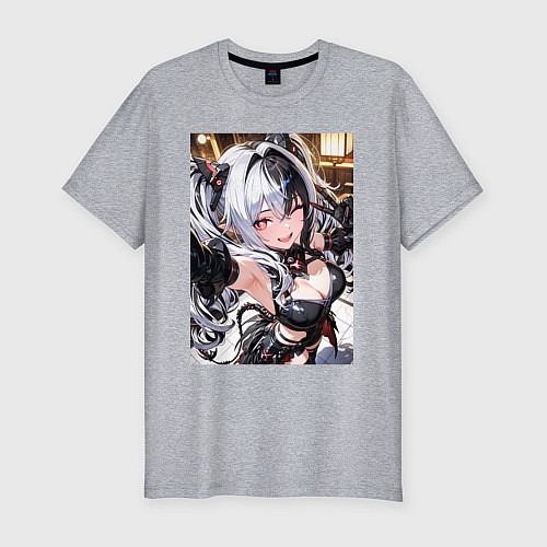 Мужская slim-футболка Jetavie Punishing Gray Raven / Меланж – фото 1