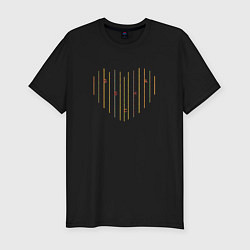 Футболка slim-fit Весна на сердце, цвет: черный