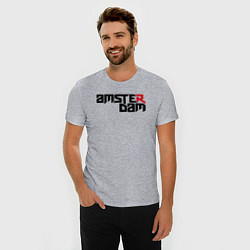 Футболка slim-fit Amsterdam city, цвет: меланж — фото 2