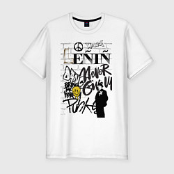 Футболка slim-fit Lenin граффити, цвет: белый