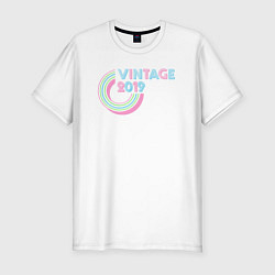 Футболка slim-fit Винтаж 2019, цвет: белый