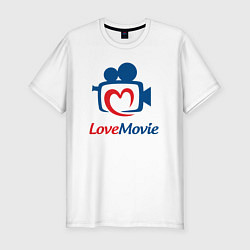 Футболка slim-fit Люблю кино, цвет: белый