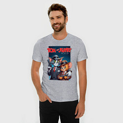 Футболка slim-fit Tom and Jerry - gangsters, цвет: меланж — фото 2
