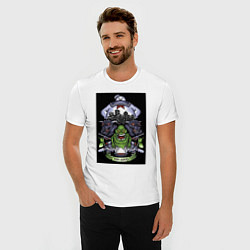 Футболка slim-fit The ghostbusters - slimer, цвет: белый — фото 2