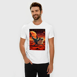 Футболка slim-fit Кошкакула - мем, цвет: белый — фото 2