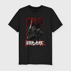 Футболка slim-fit Берсерк Гатс меч, цвет: черный