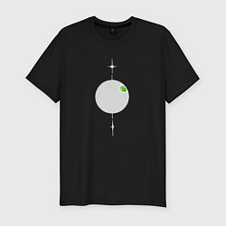 Футболка slim-fit Новая планета, цвет: черный