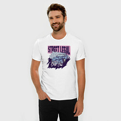 Футболка slim-fit Street legal, цвет: белый — фото 2