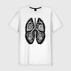 Футболка slim-fit Механическое дыхание, цвет: белый