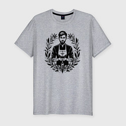 Футболка slim-fit Фармацевт в цветочном ореоле, цвет: меланж