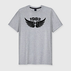 Футболка slim-fit Черные крылья 1982, цвет: меланж