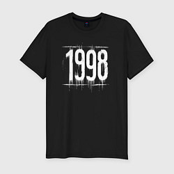 Футболка slim-fit Белой краской 1998, цвет: черный