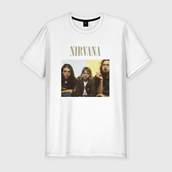 Футболка slim-fit Nirvana band foto, цвет: белый
