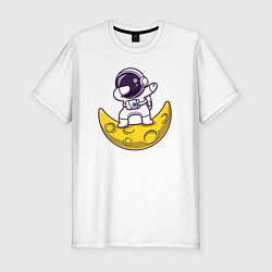 Футболка slim-fit Space dab, цвет: белый