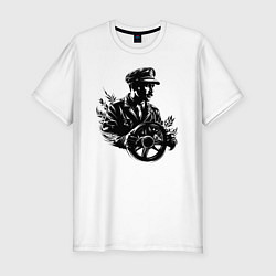 Футболка slim-fit Шофер в форме за рулем, цвет: белый