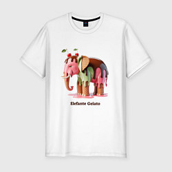 Футболка slim-fit Брейнрот - Elefante Gelato, цвет: белый