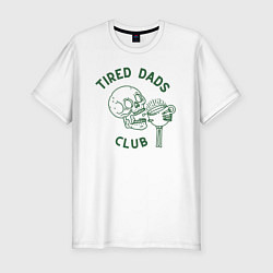 Футболка slim-fit Tired Dads Club зеленый, цвет: белый
