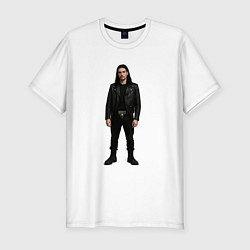 Футболка slim-fit Bones во весь рост, цвет: белый