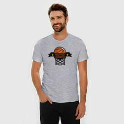 Футболка slim-fit Dender basket, цвет: меланж — фото 2