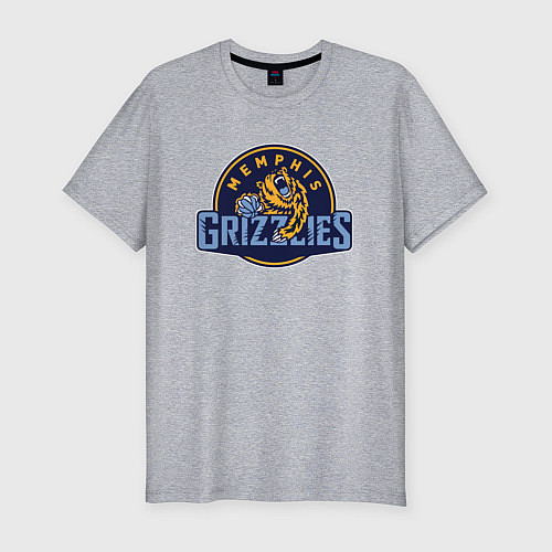 Мужская slim-футболка Memphis Grizzlies - NBA / Меланж – фото 1