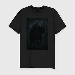 Футболка slim-fit Рыцарь тьмы - dark fantasy, цвет: черный