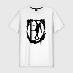 Футболка slim-fit Уличная тренировка, цвет: белый