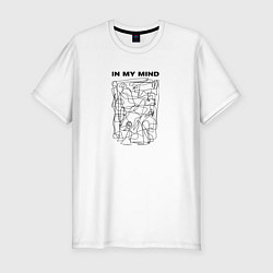 Футболка slim-fit In my mind in black, цвет: белый