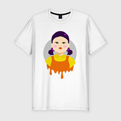 Футболка slim-fit Кукла убийца, цвет: белый