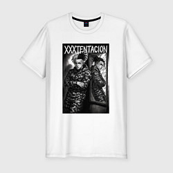 Футболка slim-fit XXXTentacion у зеркала, цвет: белый