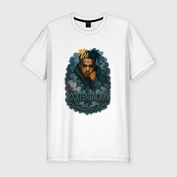 Футболка slim-fit XXXTentacion внутри облаков, цвет: белый