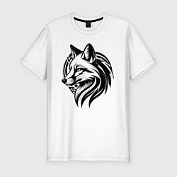 Футболка slim-fit Лисий логотип, цвет: белый