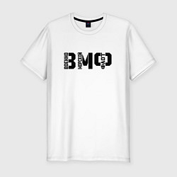 Футболка slim-fit ВМФ - трафаретный стиль, цвет: белый