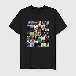 Футболка slim-fit Linkin Park - обложки, цвет: черный