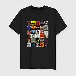 Футболка slim-fit Metallica - обложки, цвет: черный