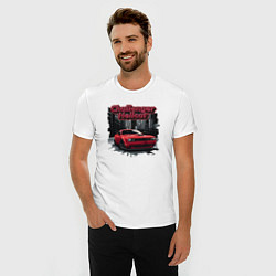 Футболка slim-fit Dodge hellcat, цвет: белый — фото 2