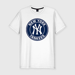 Футболка slim-fit New York Yankees - baseball team logo, цвет: белый