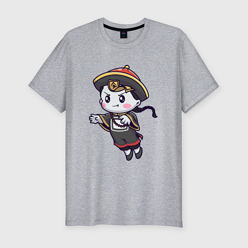 Мужская slim-футболка Japan girl / Меланж – фото 1