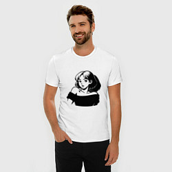 Футболка slim-fit Анимешка, цвет: белый — фото 2