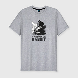 Мужская slim-футболка Handmade rabbit
