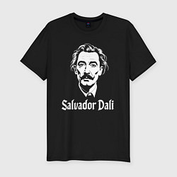 Футболка slim-fit Сальвадор Дали сюрреалистический, цвет: черный