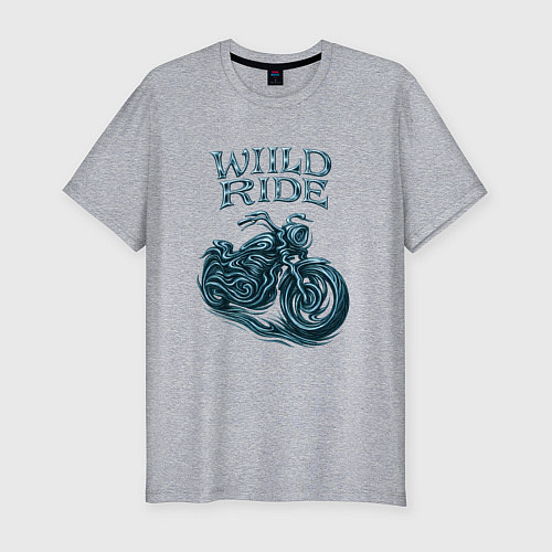 Мужская slim-футболка Wild ride / Меланж – фото 1