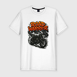 Футболка slim-fit Дорожный воин, цвет: белый