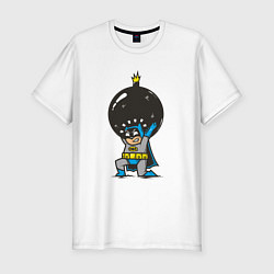 Футболка slim-fit Бэтмен с бомбой, цвет: белый