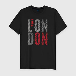 Футболка slim-fit Поверни на Лондон, цвет: черный