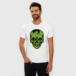 Футболка slim-fit Green skeletor, цвет: белый — фото 2