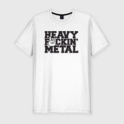 Футболка slim-fit Music heavy metal, цвет: белый