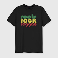 Футболка slim-fit Roots rock reggae, цвет: черный