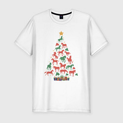 Футболка slim-fit Новый год 2026, цвет: белый