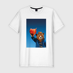 Футболка slim-fit Паддингтон, цвет: белый