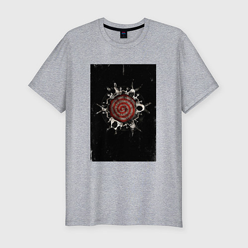 Мужская slim-футболка Saw game / Меланж – фото 1